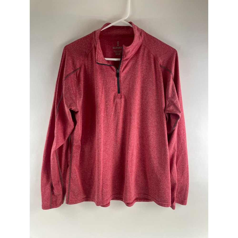 Elevate Activewear Shirt, Women's Size XL, Red, Quarter Zip, NSK